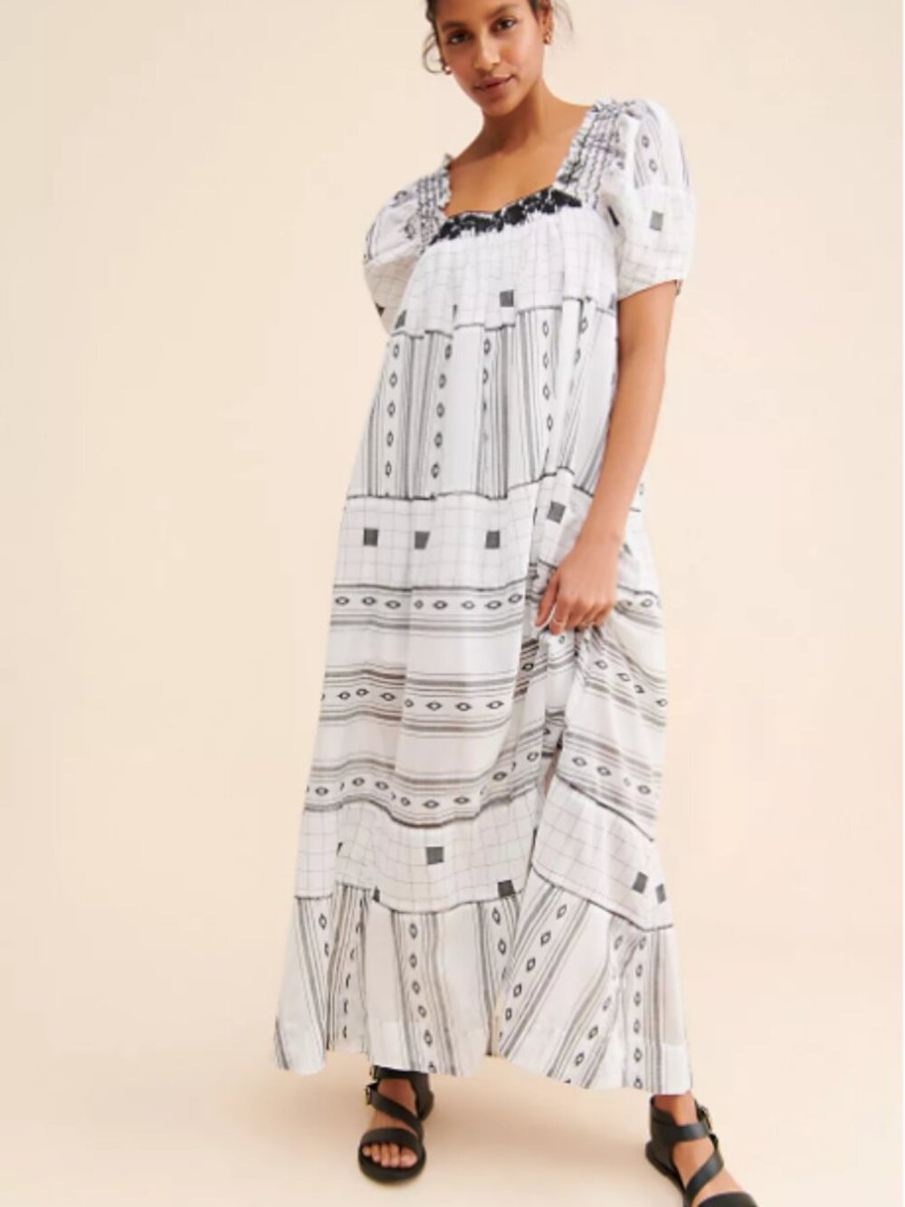Free People Jamie Embroidered Maxi Dress